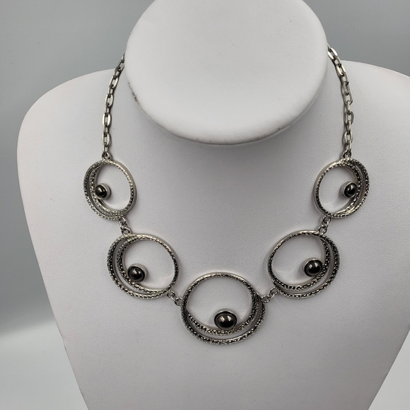 Silver Circular Statement Piece - Picture 6 of 8